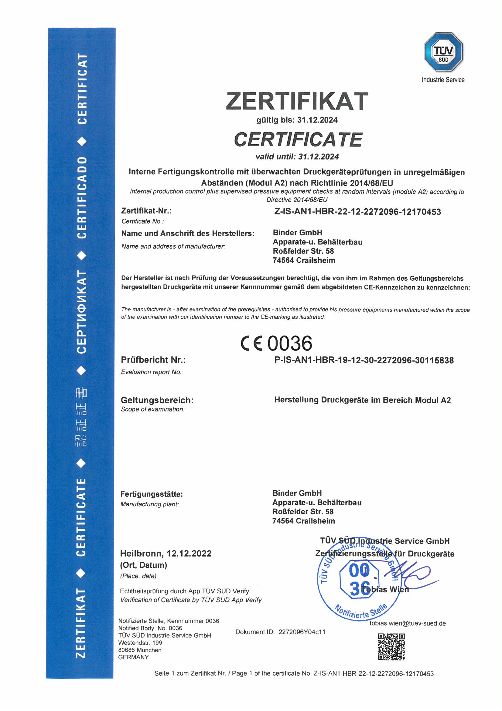 Interne Fertigungskontrolle